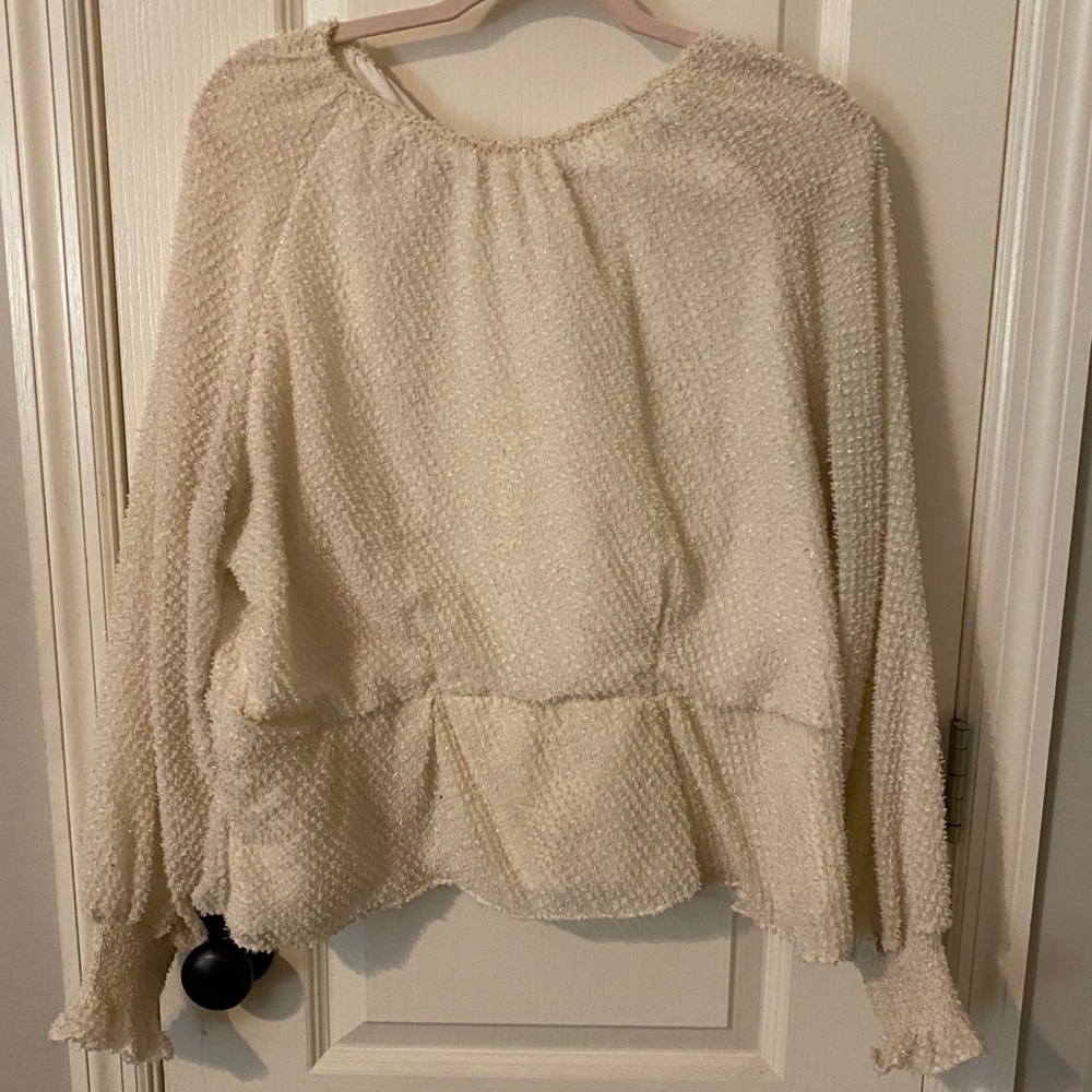Verson Off White with Sparkle Blouse